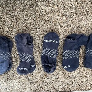 Mens Bombas Cotton Ankle Socks Large 5 pair